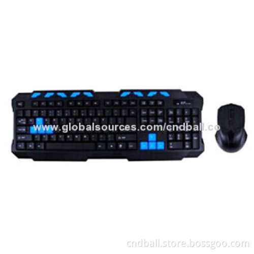 Wireless combo, wireless multimedia keyboard, 4D optical mouse, 44.2*16.2*2.1cm keyboard size